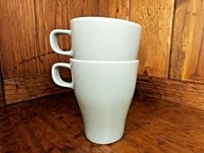 Set 2 IKEA Green Coffee Cup Stackable Seafoam Mint Tapered Tea Mug Fargrik New
