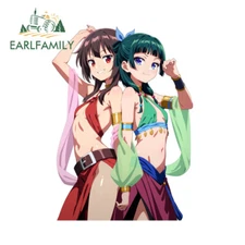 EARLFAMILY 5.1" Maomao Megumin Cute Anime Girls Car Decals Vinyl Windows Sticker
