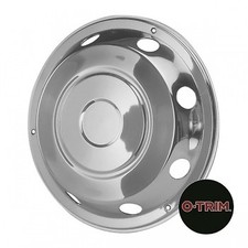 2 x 17.5" Leyland DAF Front wheel trims hub caps covers stainless steel