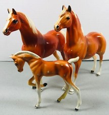 Vintage Hartland Plastics Family Set of 3 Horses Copper Color 7 See Pictures