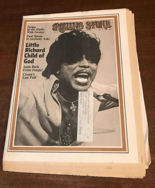 ROLLING STONE Magazine No 59 May 28, 1970 Little Richard Janis Joplin Cream