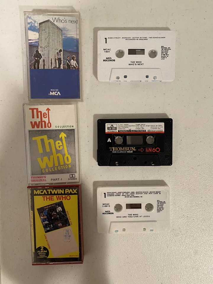 The Who Lot Of 3 Cassette Tapes Who’s Next, MCA Twin Pax, Collection Part 1 Nice - Image 3 of 4