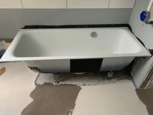 *Neu* Scalido Badewanne Stahl Titan-Stahl, 170x75 weiß, Kopfteil rechts