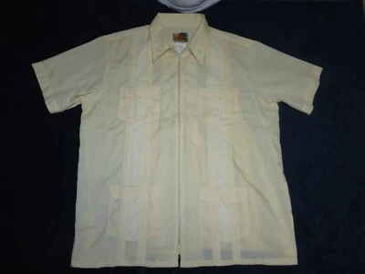 The Genuine Haband Guayabera Zip Up Shirt Large - Image 1 of 4