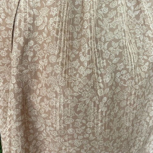 Vintage Evan Picone Tan & Cream Floral Wrap Skirt with Pockets Size 2P - Picture 7 of 10