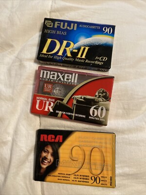 Lot Of 3 Audio Cassettes Maxwell, Fuji, RCA