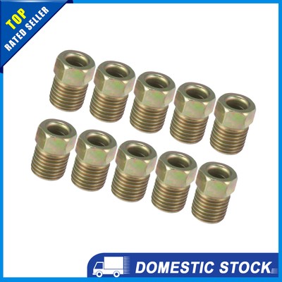 Universal 3/8 Zoll-24 Gewinde Bremsleitung Mutter Fittings für Auto Auto 10pcs