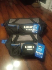 HART STACK 18In And 12in Hard Bottom Tool Bags Durable Fabric Waterproof Bottoms