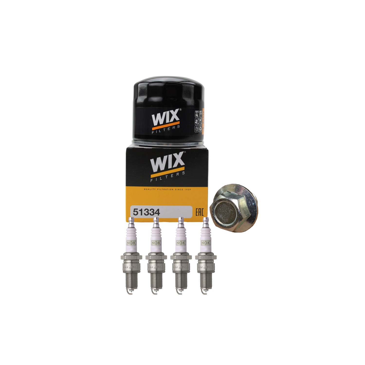 Wix Engine Oil Filter  NGK 4 Platinum Spark Plugs kit for Honda Prelude 1.8L L4