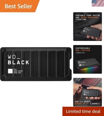 P40 Game Drive 1TB SSD - Ultra-Fast 2000MB/s, RGB Lighting for Gaming Consoles