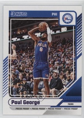 2024-25 Panini Donruss Press Proof Purple 54/199 Paul George #117 1c9a