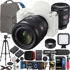 Sony ZV-E1 Full Frame Mirrorless Vlog Camera White + FE 50mm F1.2 GM Lens Bundle