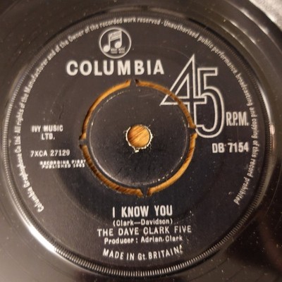 The Dave Clark Five   Glad All Over 7'' Single 1963 Columbia Rock & Roll 45 RPM
