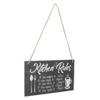 Rustic Style Kitchen Rule Sign Farmhouse Kitchen Dining Room Wall Decor Kitchen