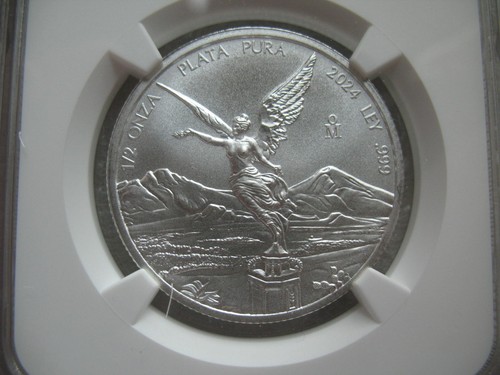 Mexico 2024 Libertad Silver UNC Coin 1/2 Onza NGC MS69 - Picture 2 of 4