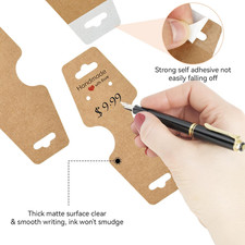 200 Pcs Bracelet Necklace Display Cards, Self Adhesive Jewelry Packaging, Stu...