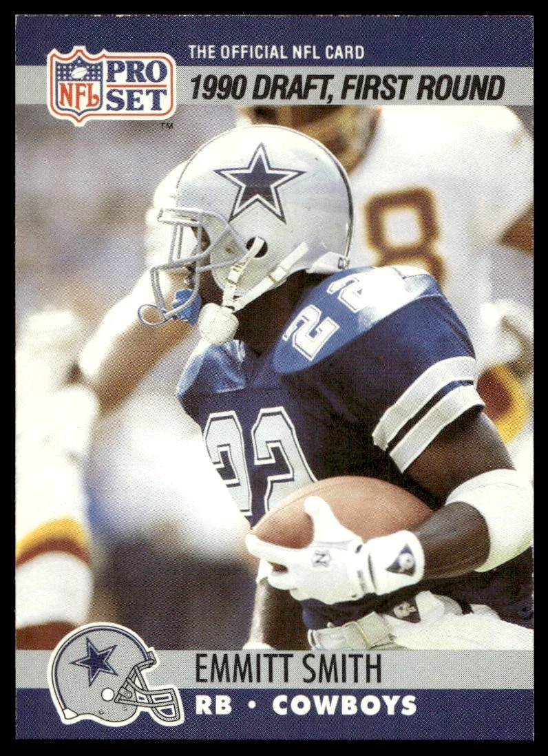 Emmitt Smith Dallas Cowboys Football Pro Set Sports Trading Cards