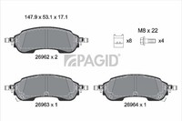 Bremsbelagsatz Scheibenbremse Pagid T3305N FüR VW Amarok T1A T1B TDI 4Motion 4
