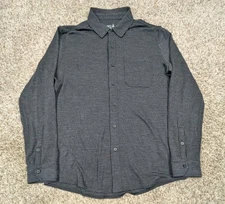 Smartwool Merino 250 Button Up Shirt Men’s Large Dark Grey Long Sleeve Pocket