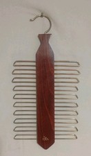 Vintage Tie Rack Tie Hanger Wooden 20 Ties Made In England