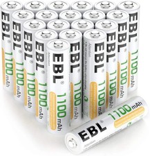 EBL Rechargeable AAA Batteries Ni-MH 1100mAh 1.2V 20 Pack