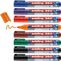 Edding 360 Boardmarker Whiteboardmarker Abwischbar 1,5-3Mm 8 Farben Set