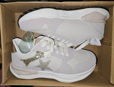 Vintage Havana Run Women s Nude Glitter Star Sneakers Size 7.5 NIB NEW