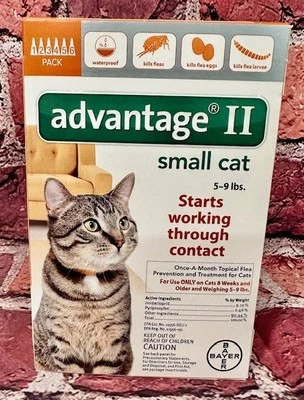 Advantage II Flea Spot Treatment for Cats + Ferrets | 5-9 lb | 6 doses |