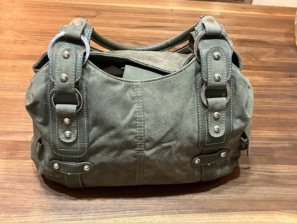 Bolso Bandolera Acolchado en Vibrante Otoño Patrón Floral y Bolso Hobo Verde Salvia Otoño Foto 3 de 4