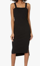 NEW The Drop Amelia Square Neck Strappy Midi Tank Dress Black Size XS