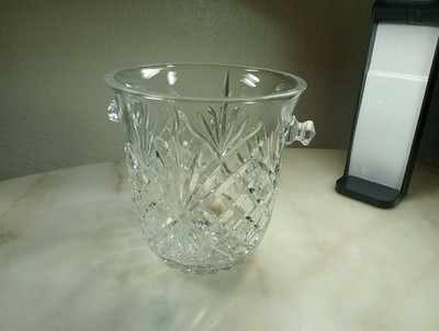 Crystal Ice Bucket Dublin by Godinger 7.5''x7.75'' Very Nice!