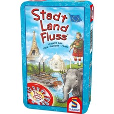 Schmidt Spiele 51212 Stadt, Land, Fluss, Mitbringspiel in der Metalldose, 2 bis