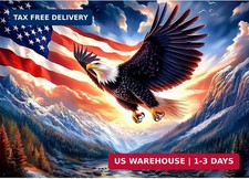 CEOVR Bald Eagle Diamond Art Kits for Adults, American Flag Diamond Painting Dot