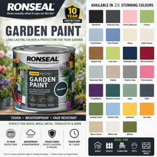 Ronseal Garden Paint Outdoor Wood Fence Shed Furniture Metal Stone Multi Colours