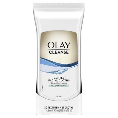 Olay Wet Cleansing Cloth Gentle Clean Sensitive Fragrance Free 30ct Pack of 12