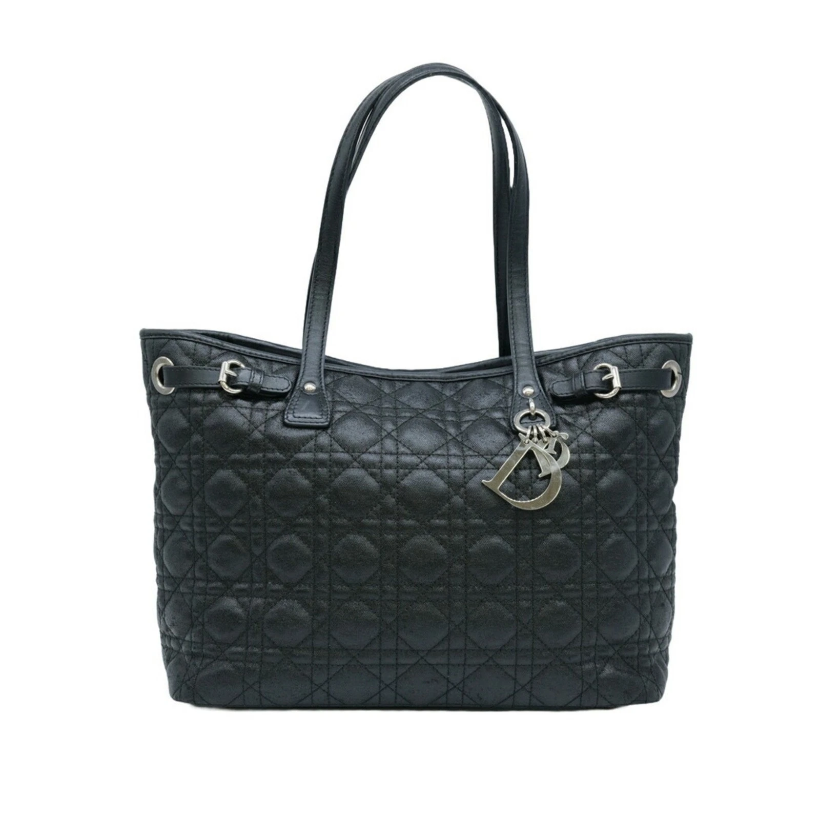 Sac fourre tout Dior Panarea en toile noire authentique