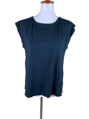 ThirdLove Black Modal Blend Flutter Sleeve Soft Stretch Tee Small