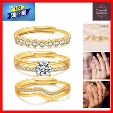 Sparkling Sterling Silver Infinity Love Ring For Women Adjustable Size