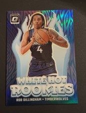 24-25 Panini Donruss Optic White Hot Rookies Rob Dillingham #8 Purple Prizm (RC)