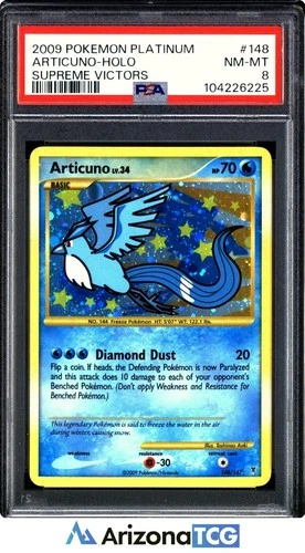 Pokemon 2009 Articuno 148/147 Holo Secret Rare Supreme Victors PSA 8