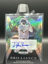 2022 Panini Prizm Draft Picks Brilliance Silver Dylan Beavers #BR-DB Auto