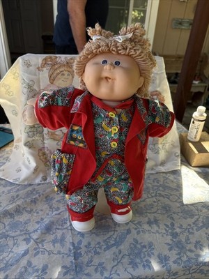 1989 Hasbro Cabbage Patch Wheat Popcorn hair Designer Line HM # 18 blue eyes 