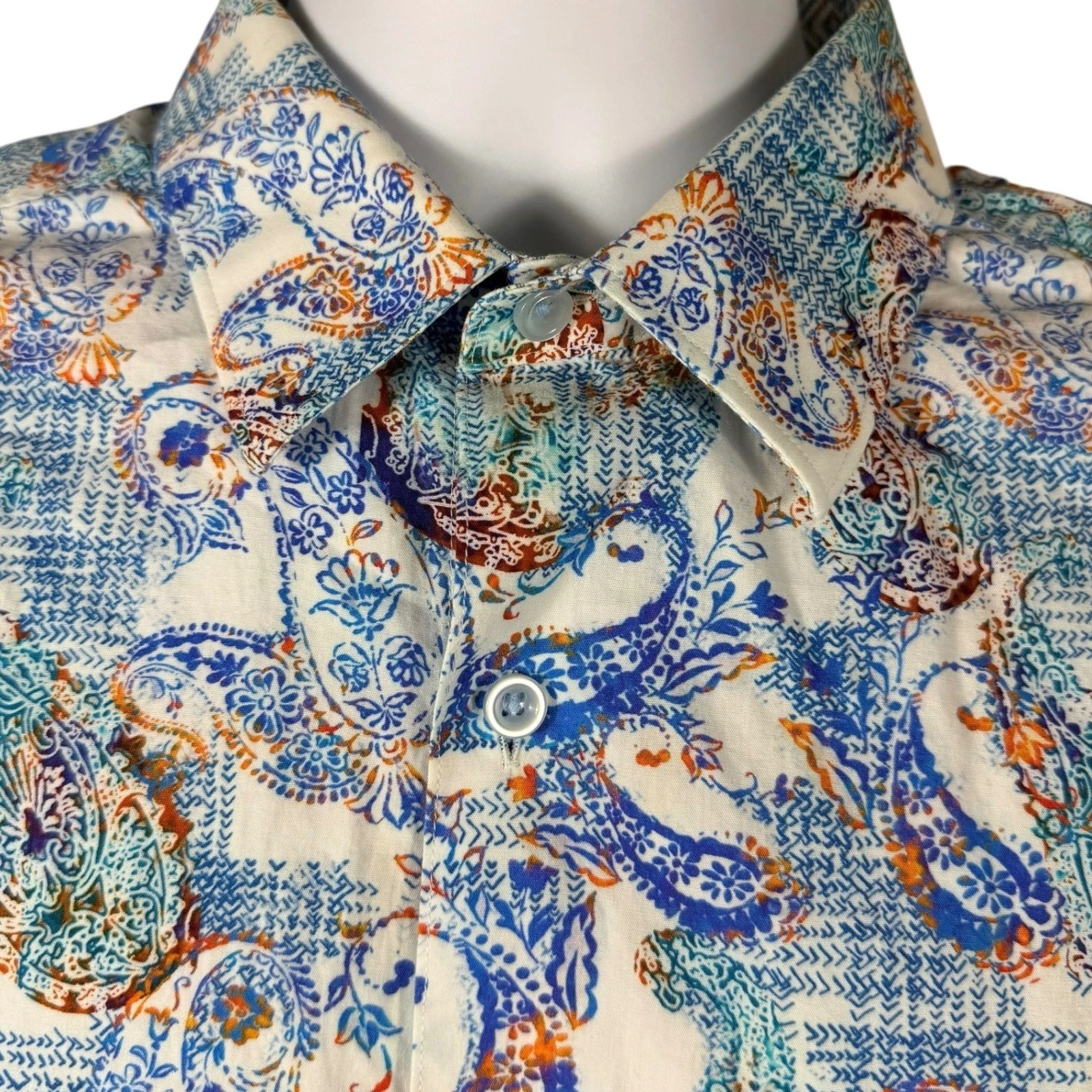 Robert Graham Mens Large Classic Fit Multicolor Paisley Button Down Shirt L/S image 6