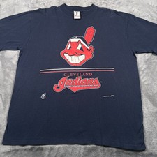 Vintage 1994 Jostens Cleveland Guardians MLB Baseball T-Shirt Mens Large Blue