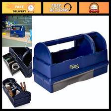 Portable Tool Box Organizer with Handle - Plastic Toolbox, 3 Compartments & Draw