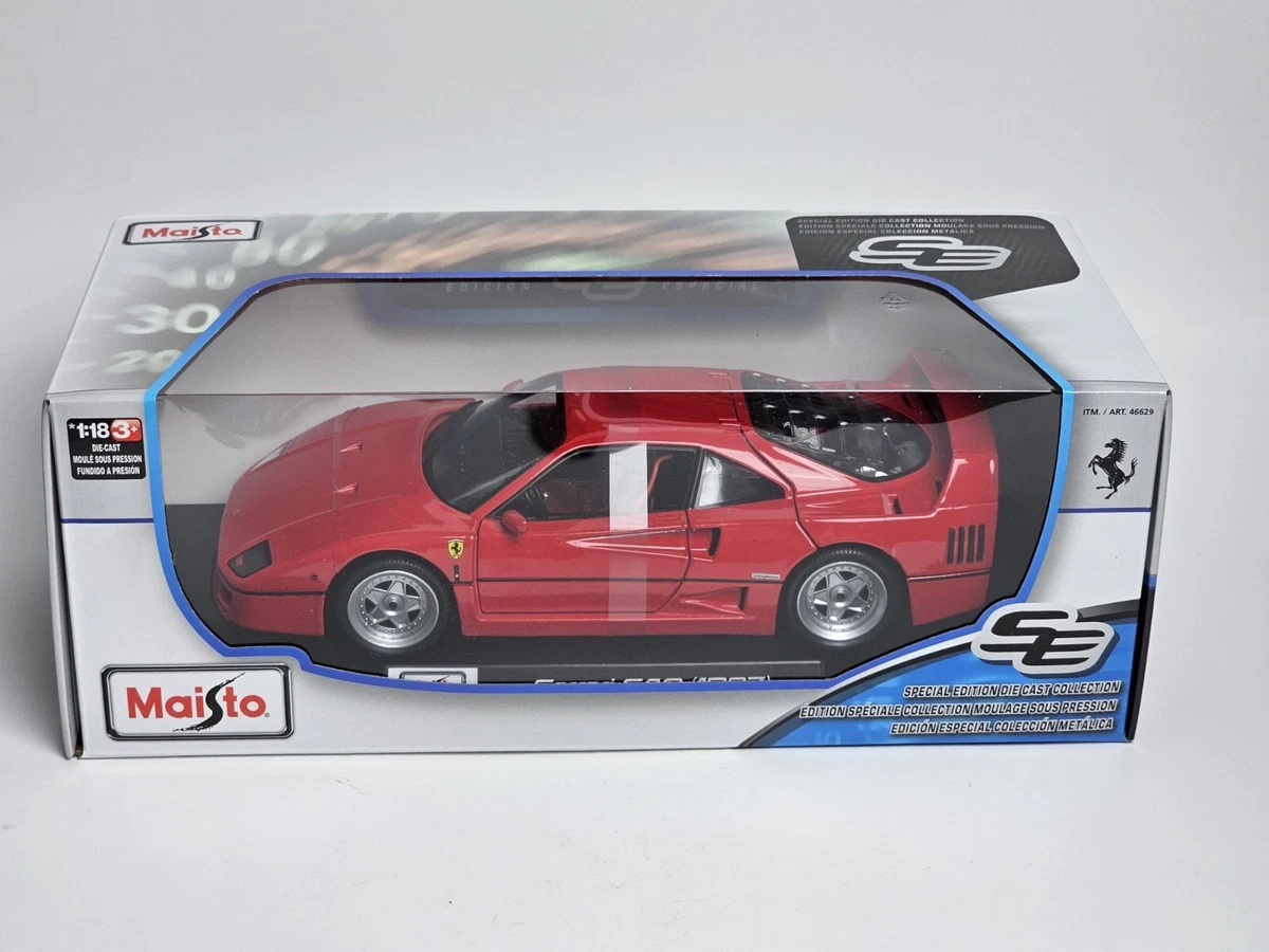 Maisto 1987 Ferrari F40 Red 1:18 Special Edition Diecast 46629 New in Box
