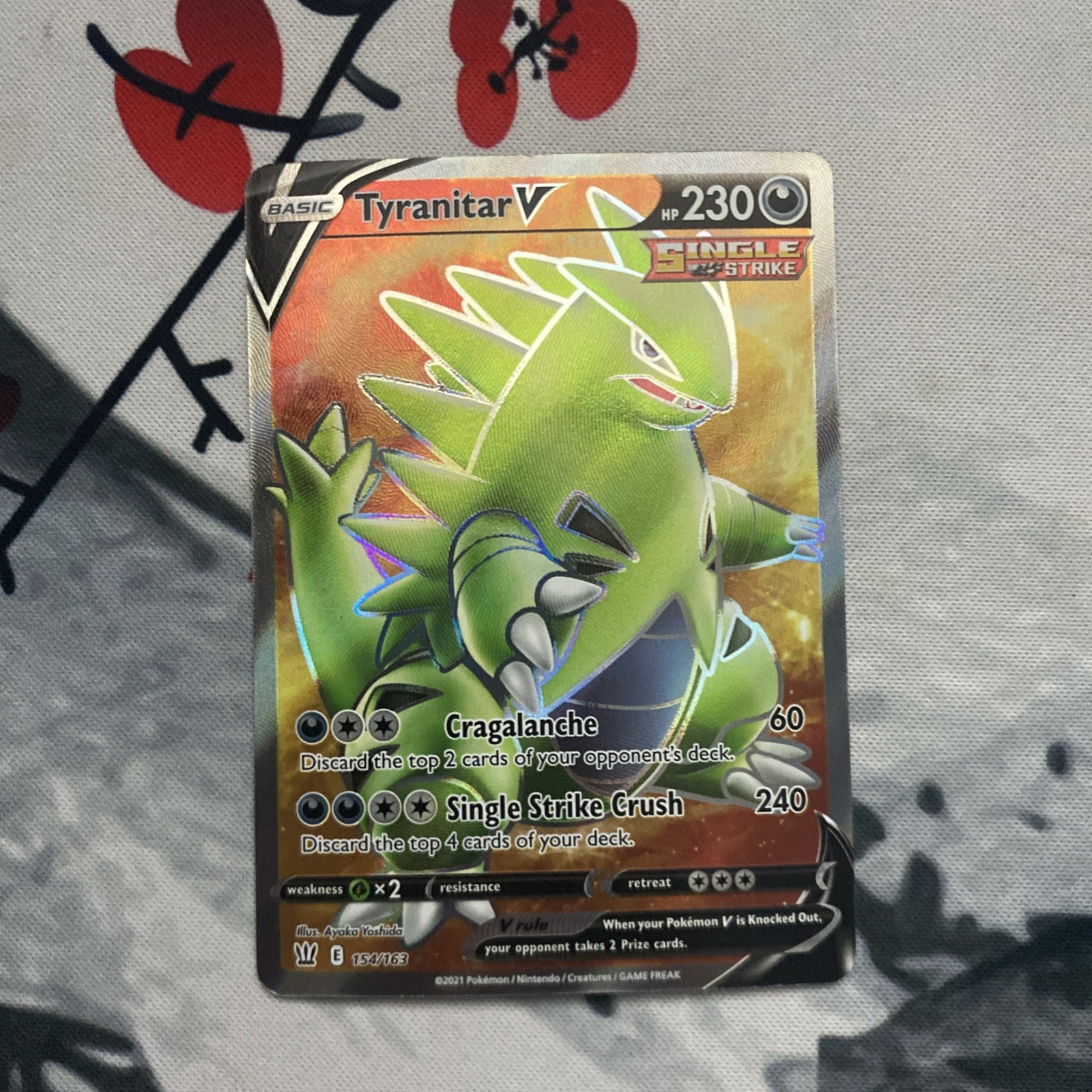 Pokémon TCG Tyranitar V 154/163 Battle Styles Full Art Ultra Rare NM
