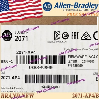 New in Box AB 2071-AP4/B Kinetix 3 400W Component Servo Drive 2071AP4 serB US