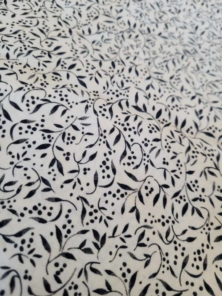 Rooster Strut Vines by Susan Winget Cream and Black Vines Cotton Fabric - Image 3 of 3