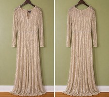 Women's Dress Size 12 Mac duggal gold original price 600